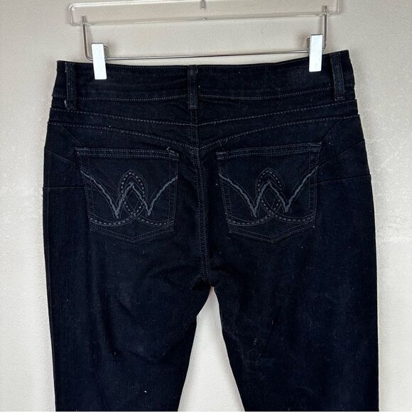 Wrangler Black Bell Botton Jeans Wide Leg Boot Barn Size 32 - Picture 6 of 9
